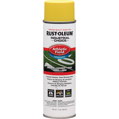Peinture pour traçage de ligne pour terrain de gymnastique Industrial Choice AF1600, Jaune, 17 oz, Canette a&eacute;rosol FMT Sales Ltd