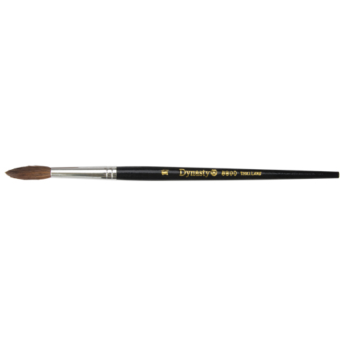 Black Pointed Bristle Artist Brush, 5.7 mm Brush Width, Camel Hair, Wood Handle FMT Sales Ltd