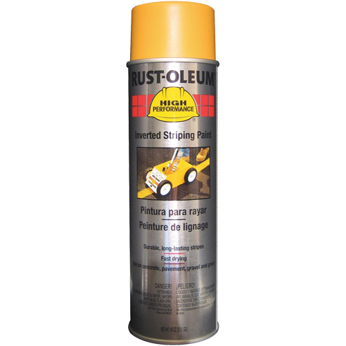 Peinture de traçage en a&eacute;rosol syst&egrave;me 2300 haute performance applicable en position invers&eacute;e, Jaune, 18 oz, Canette a&eacute;rosol FMT Sales Ltd
