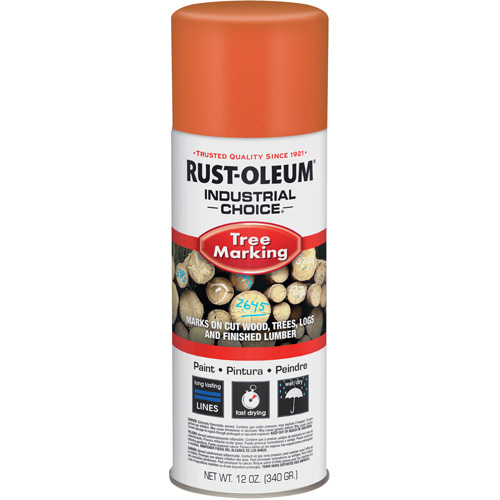 Peinture pour le marquage des arbres Industrial Choice T1600, Orange fluorescent, 16 oz FMT Sales Ltd