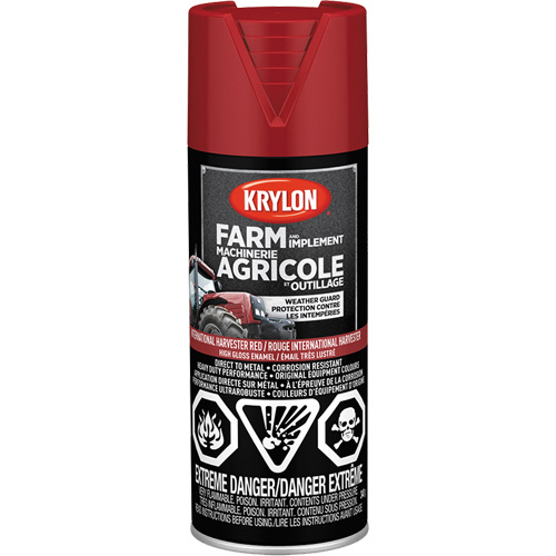Peinture en a&eacute;rosol pour la ferme et l'&eacute;quipement, Rouge International Harvester, Tr&egrave;s brillant, 340 g, Canette a&eacute;rosol FMT Sales Ltd