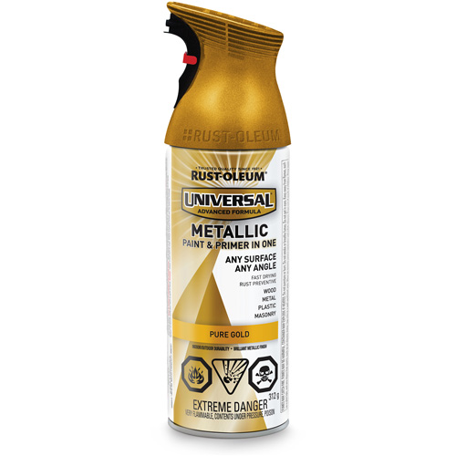 Universal&reg; Spray Paint, Pure Gold, Metallic, Aerosol Can FMT Sales Ltd