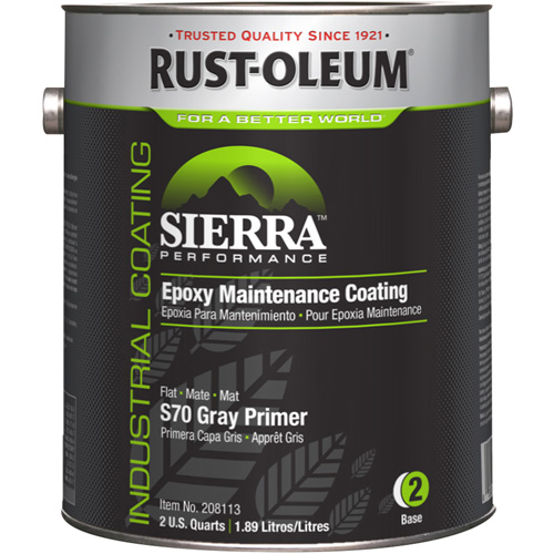 Appr&ecirc;t acrylique &eacute;poxydique &agrave; base d'eau Sierra Performance S70/S71, Gallon, Gris FMT Sales Ltd