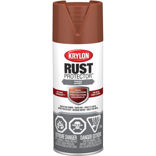 Peinture &agrave; &eacute;mail Rust Protector, Appr&ecirc;t oxyde rouge, Tr&egrave;s mat, 12 oz, Canette a&eacute;rosol FMT Sales Ltd