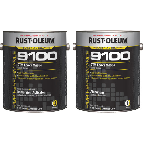 Ensemble de base et d'activateur pour mastic &eacute;poxy DTM du syst&egrave;me 9100, Aluminium, Gallon FMT Sales Ltd