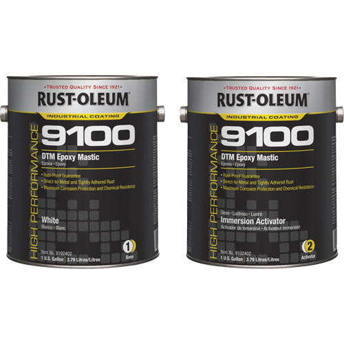 Ensemble de base et d'activateur pour mastic &eacute;poxy DTM du syst&egrave;me 9100, Blanc, Gallon FMT Sales Ltd
