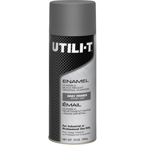 UTILI-T General Purpose Enamel Spray Paint, Grey Primer, 10 oz./283 g, Aerosol Can FMT Sales Ltd