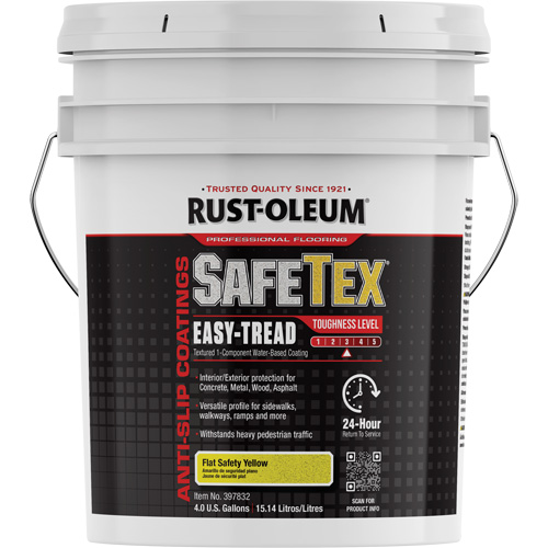 Rev&ecirc;tement d'acrylique SafeTex Easy-Tread, 4 gal., &agrave; l'eau, Fini mat profond/Textur&eacute;, Jaune FMT Sales Ltd