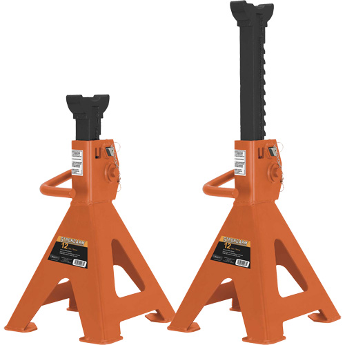 872B Jack Stands, Locking Handle/Ratchet, 12 Ton(s) Capacity, 19-1/4" - 28-1/3" H FMT Sales Ltd