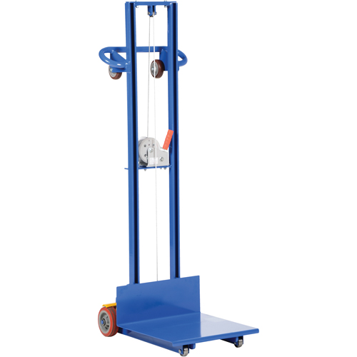 Platform Lift Stacker, Hand Winch Operated, 400 lbs. Capacity, 58" Max Lift FMT Sales Ltd