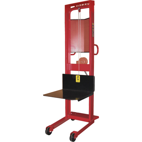 Gerbeur &agrave; treuil, M&eacute;canisme Treuil manuel, Capacit&eacute; de 1000 lb, Levage max de 70" FMT Sales Ltd