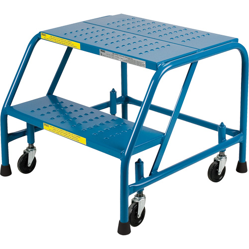 Escabeau roulant certifi&eacute; par la CSA, 2 marches, Largeur de la marche 22", Hauteur de la plateforme 19", Acier FMT Sales Ltd
