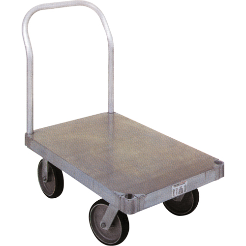 Aluminum Platform Truck, 24" W x 48" L, 2000 lbs. Cap., Rubber Wheels FMT Sales Ltd