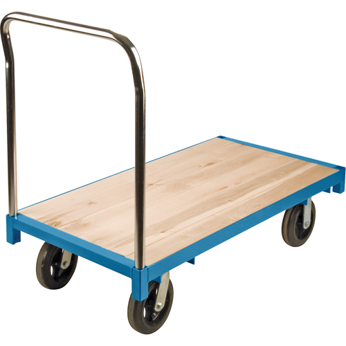 Chariot &agrave; plateforme robuste, 48" lo x 24" la, Capacit&eacute; de 2000 lb, Roues en Caoutchouc FMT Sales Ltd
