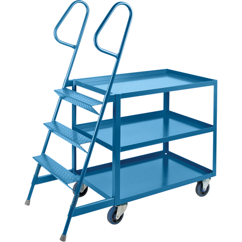 Chariots &agrave; cueillette, Acier, 24" la x 52" p, 3 tablettes, Capacit&eacute; 1200 lb FMT Sales Ltd