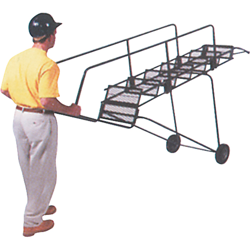 &eacute;chelles mobiles Fold-N-Store, 6 marches, Perfor&eacute;, Hauteur 60" FMT Sales Ltd