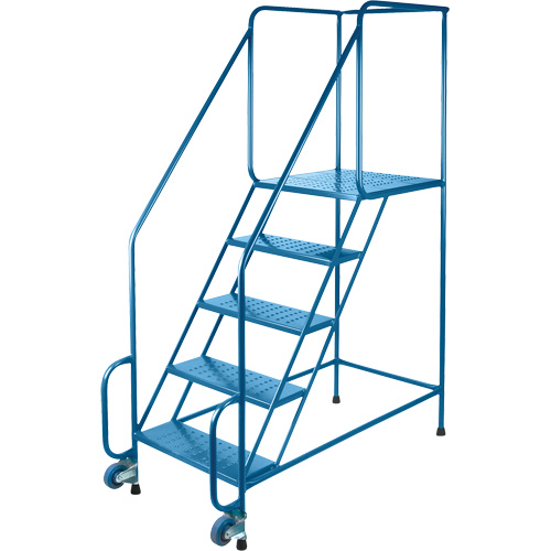 Tilt-N-Roll Ladders, Steel, 5 Steps, 22" Wide, 24" D x 47" H Top Step FMT Sales Ltd
