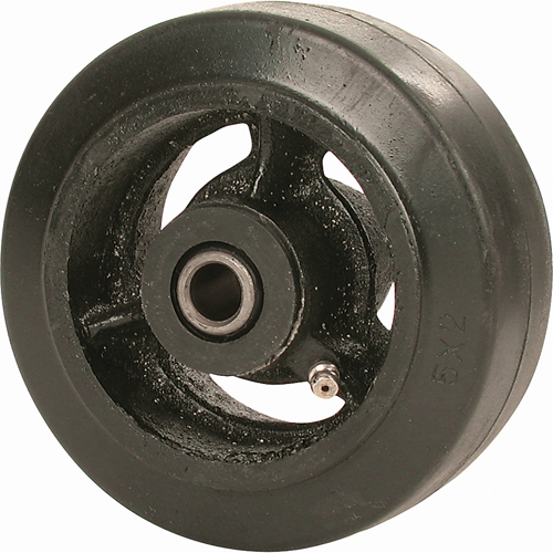 Roue en caoutchouc moul&eacute;, 5" (127 mm) dia. x 2" (51mm) la, Capacit&eacute; de 450 lb (204kg) FMT Sales Ltd