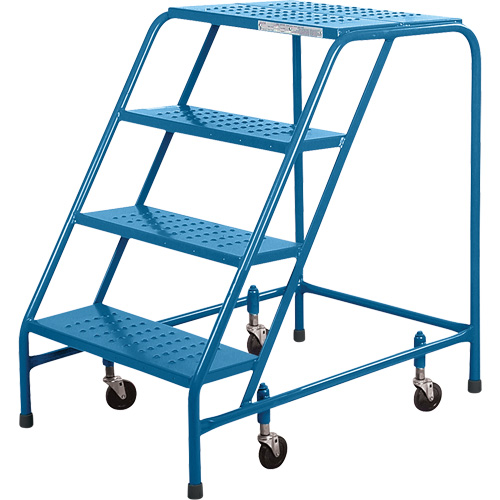 Escabeau roulant CSA, 4 marches, Largeur de la marche 22", Hauteur de la plateforme 37", Acier FMT Sales Ltd