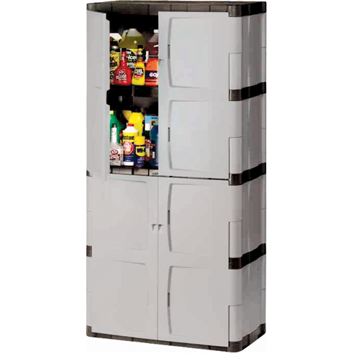 Armoire robuste, Plastique, 3 Tablettes, 72" h x 36" la x 18" P, Mica et charbon FMT Sales Ltd