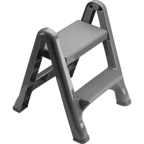 Folding Step Stool, 2 Steps, 19-1/2" x 20-1/2" x 22-3/4" High FMT Sales Ltd