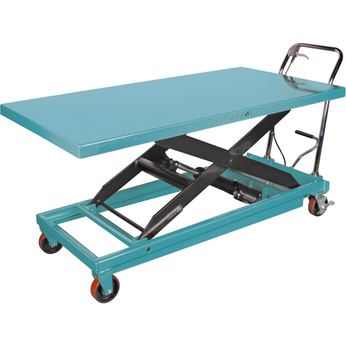 Heavy-Duty Hydraulic Scissor Lift Table, 63" L x 31-7/8" W, Steel, 1100 lbs. Capacity FMT Sales Ltd
