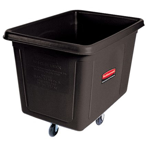 Chariot cubique, Plastique recycl&eacute; noir, 38" lo x 26" la x 28" h, Volume 8 pi³, Capacit&eacute; 300 lb FMT Sales Ltd