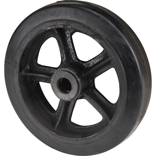 Mold-On Rubber Wheel, 8" (203 mm) Dia. x 2" (51 mm) W, 400 lbs. (181 kg.) Capacity FMT Sales Ltd