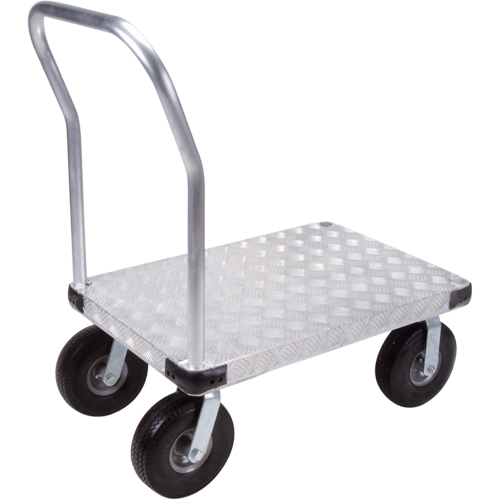 Chariots &agrave; plateforme en aluminium, 24" la x 36" lo, 1200 lb cap, Roues Anticrevaison FMT Sales Ltd