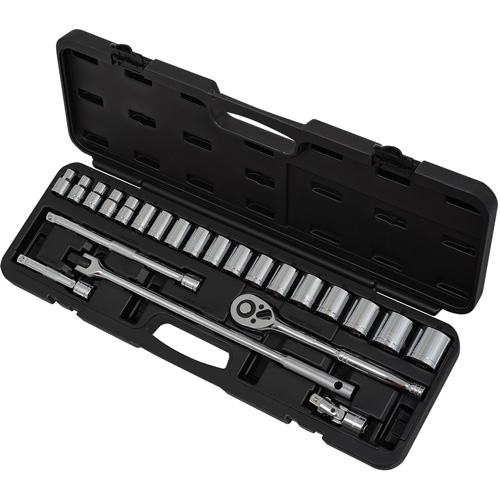 Jeu de douilles m&eacute;triques, 24 Mcx, Prise de 1/2" FMT Sales Ltd