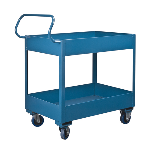 Chariots de service &agrave; bordure profonde, 2 Tiers, 24" la x 47" h x 36" p, Capacit&eacute; 1200 lb FMT Sales Ltd