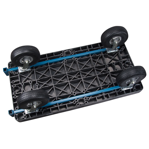 Chariots &agrave; plateforme en plastique, 48" lo x 24" la, 900 lb cap, Roues Anticrevaison FMT Sales Ltd