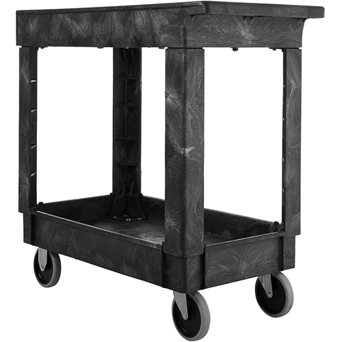 Flat Handle Utility Cart, 2 Tiers, 34" x 31-1/4" x 16", 500 lbs. Capacity FMT Sales Ltd