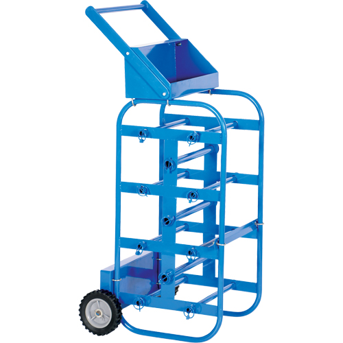 Chariot portatif pour mat&eacute;riaux bobin&eacute;s, Acier, 11 Montants, 19-1/2" la x 43-1/4" h x 17-1/2" p, Capacit&eacute; de 150 lb FMT Sales Ltd