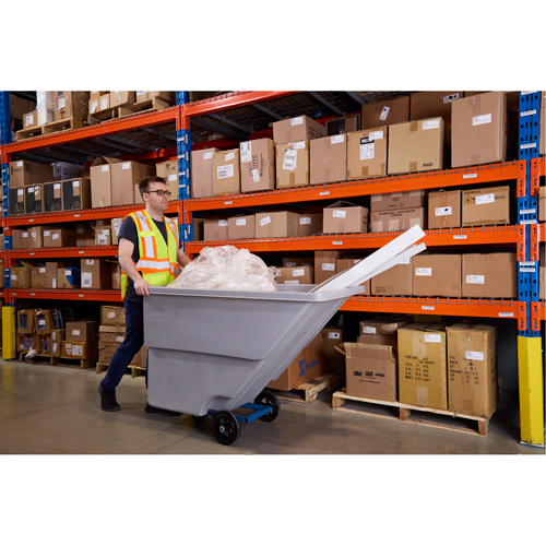 Chariot basculeur en acier, Poly&eacute;thyl&egrave;ne, 0,625 vg³, Capacit&eacute; de charge de 500 lb FMT Sales Ltd