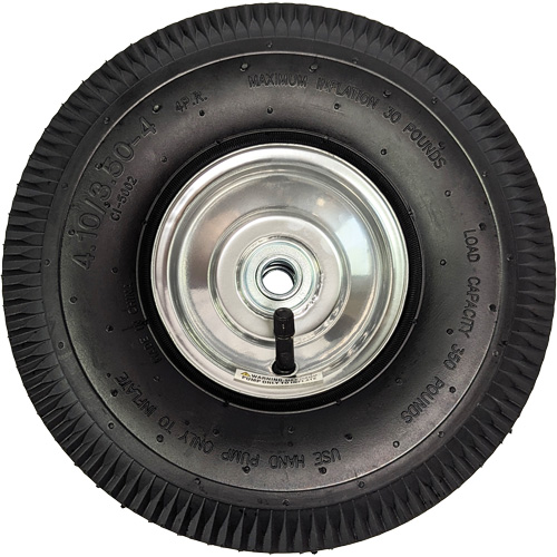 Roue pneumatique de rechange pour diable, 10" (254 mm), Capacit&eacute; de 350 lb FMT Sales Ltd