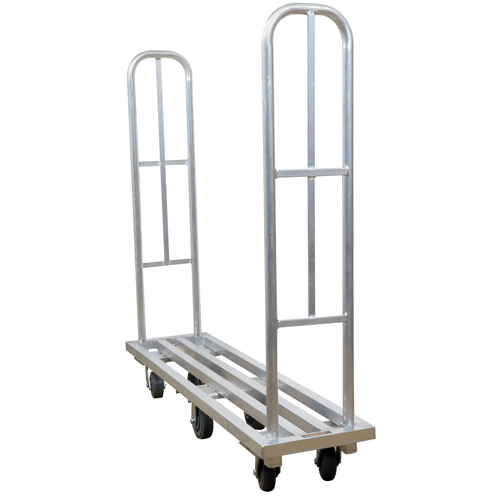 Aluminum U-Boat Platform Truck, 16" W x 63" L, 1322 lbs. Cap., Polyurethane Wheels FMT Sales Ltd