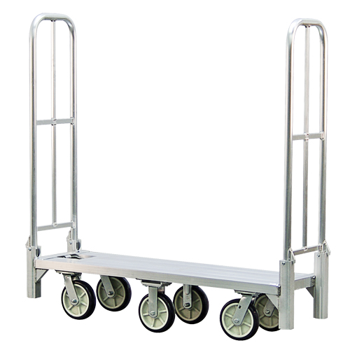 Aluminum U-Boat Folding Bulk Delivery Cart, 18" W x 61" L, 1200 lbs. Cap., Polyurethane Wheels FMT Sales Ltd