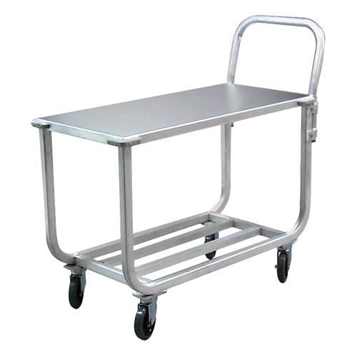 Chariot en aluminium &agrave; plateforme tubulaire, 700 lb Capacit&eacute;, Aluminium, 19" la x 42" ha x 46" p, Bordure vers le bas FMT Sales Ltd