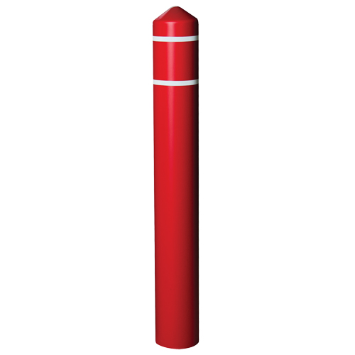 Enveloppe lisse pour butoir avec bandes r&eacute;fl&eacute;chissantes, 8" dia. x 56" l, Rouge FMT Sales Ltd