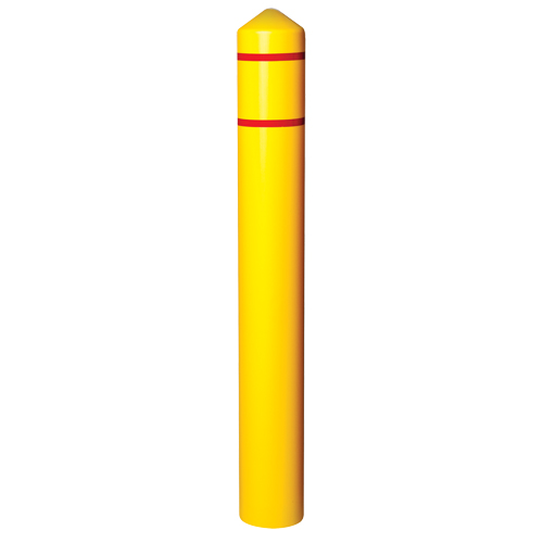Enveloppe lisse pour butoir avec bandes r&eacute;fl&eacute;chissantes, 4" dia. x 56" l, Jaune FMT Sales Ltd