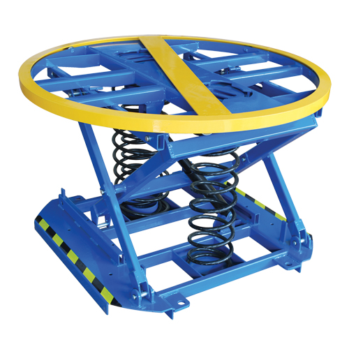Spring-Operated Pallet Lifter, 43-5/8" L x 43-5/8" W, 4400 lbs. Cap. FMT Sales Ltd