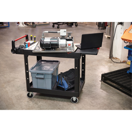 Heavy-Duty Adaptable Utility Cart, 2 Tiers, 17-3/4" x 36" x 46-1/5", 500 lbs. Capacity FMT Sales Ltd