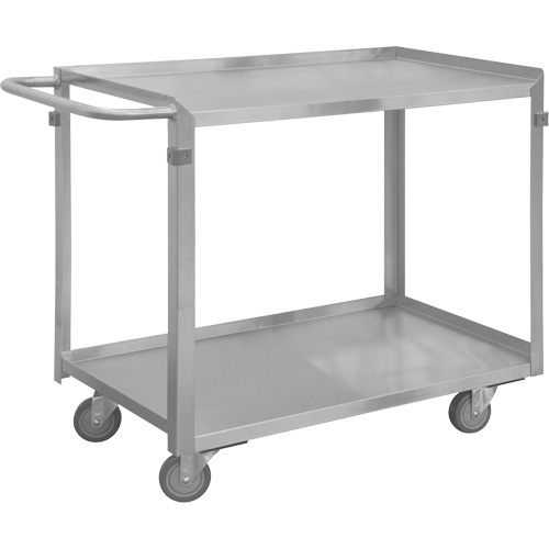 Chariot avec tablettes de calibre industriel, 2 Tiers, 16-3/4" la x 34" h x 36-7/16" p, Capacit&eacute; 600 lb FMT Sales Ltd