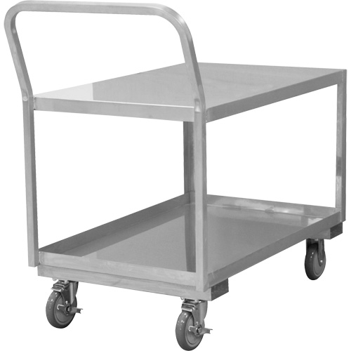 Chariot d'atelier industriel &agrave; profil bas, 2 niveaux, 24-1/8" la x 40-3/4" p x 38-1/8" h, 1200 lb Cap FMT Sales Ltd