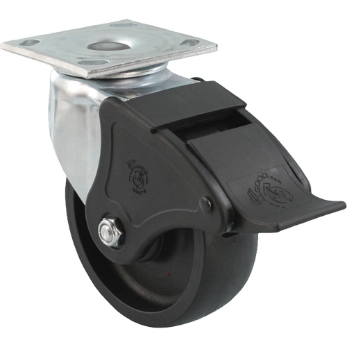 Roulette Emaxx RollX, Pivotant avec frein, 4" (101,6 mm), Nylon, 1200 lb (544,3 kg) FMT Sales Ltd