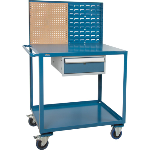 Chariot de service mobile, 2 Tiers, 24" la x 57" h x 40" p, Capacit&eacute; 1200 lb FMT Sales Ltd