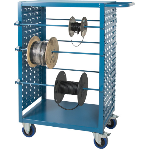 Chariot mobile pour mat&eacute;riaux bobin&eacute;s, Acier, 6 Montants, 21" la x 48" h x 38" p, Capacit&eacute; de 1200 lb FMT Sales Ltd