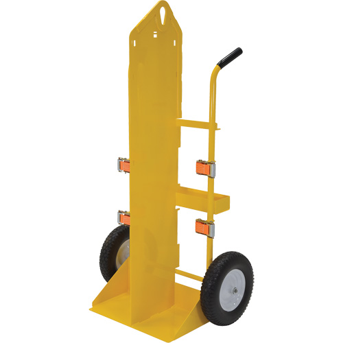 Chariot pour chalumeau et bouteille &agrave; gaz, Roues Rempli de mousse, Base de 23-13/16" la x 22-13/16" lo, 500 lb FMT Sales Ltd