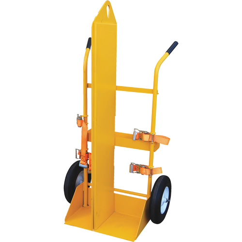 Welding Cylinder Torch Cart, Foam-Filled Wheels, 23-1/8" W x 22-13/16" L Base, 500 lbs. FMT Sales Ltd